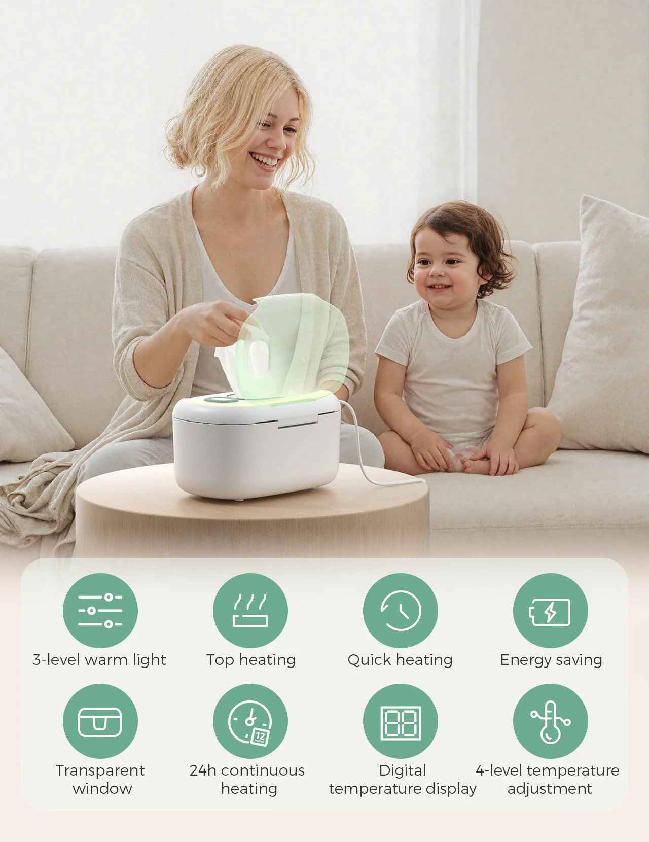 Elektrische Nasensauger, elektrische Babynagelfeile und Babyfeuchttücherwärmer - Image 6