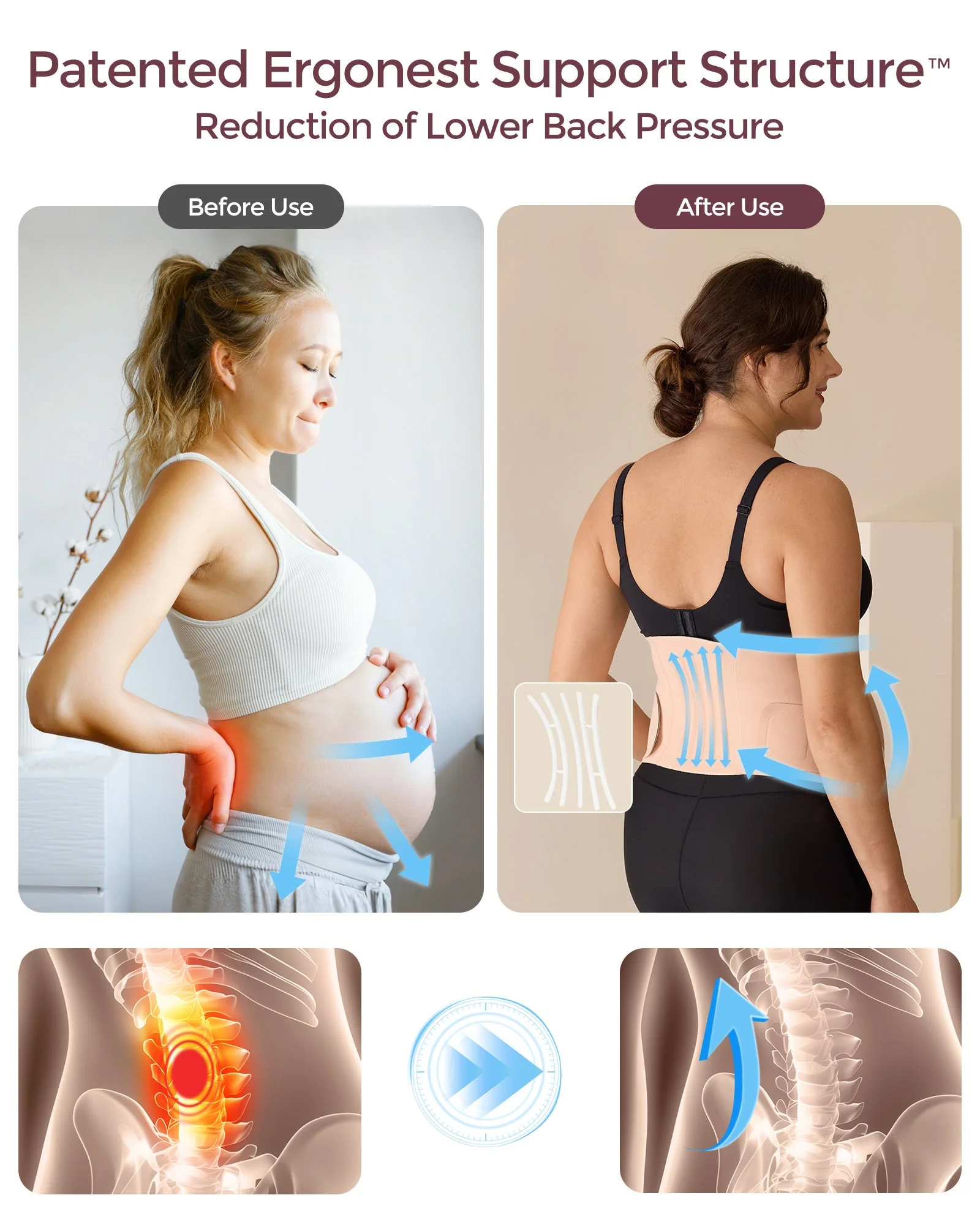 Schwangerschafts-Komfort-Bundle: Ergonest Bauchband und anschmiegsames Körperkissen - Image 6