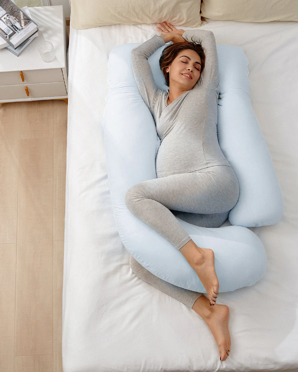 Huggable – U-förmiges Baumwoll-Schwangerschaftskissen - Image 9