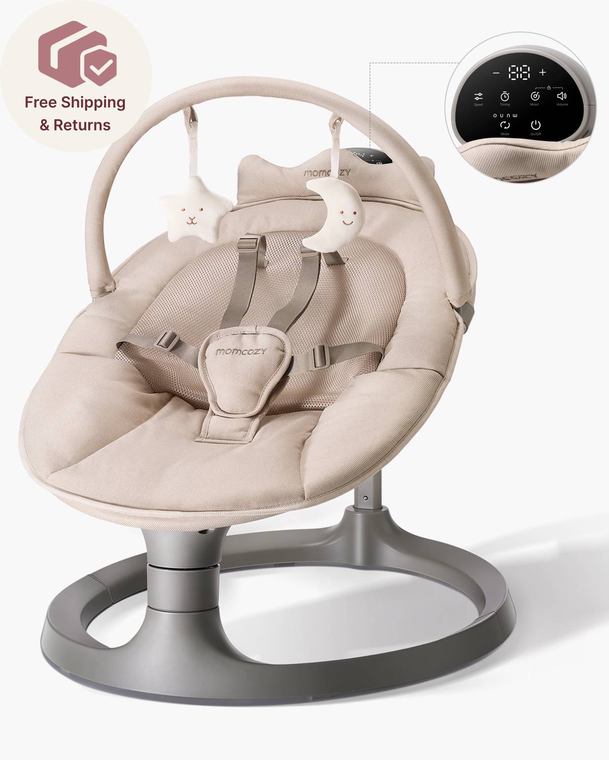 Momcozy 2-in-1 elektrische Babyschaukel - Image 16