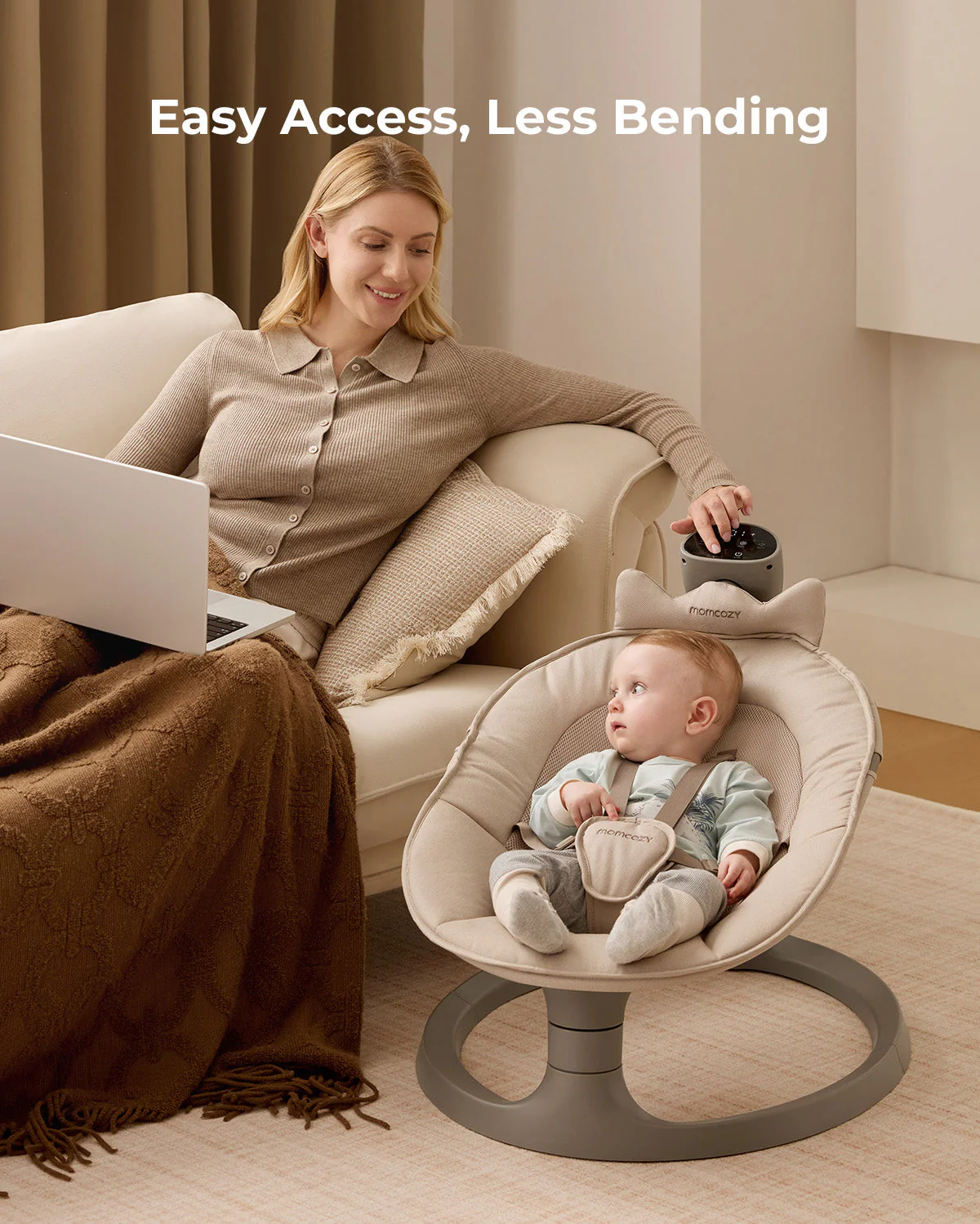 Momcozy 2-in-1 elektrische Babyschaukel - Image 5