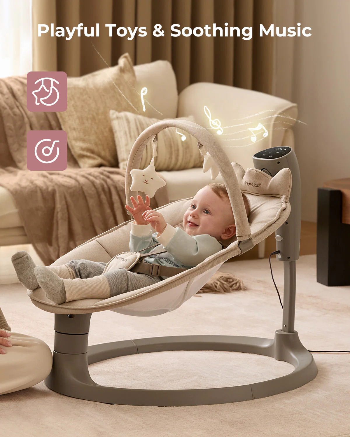 Momcozy 2-in-1 elektrische Babyschaukel - Image 6