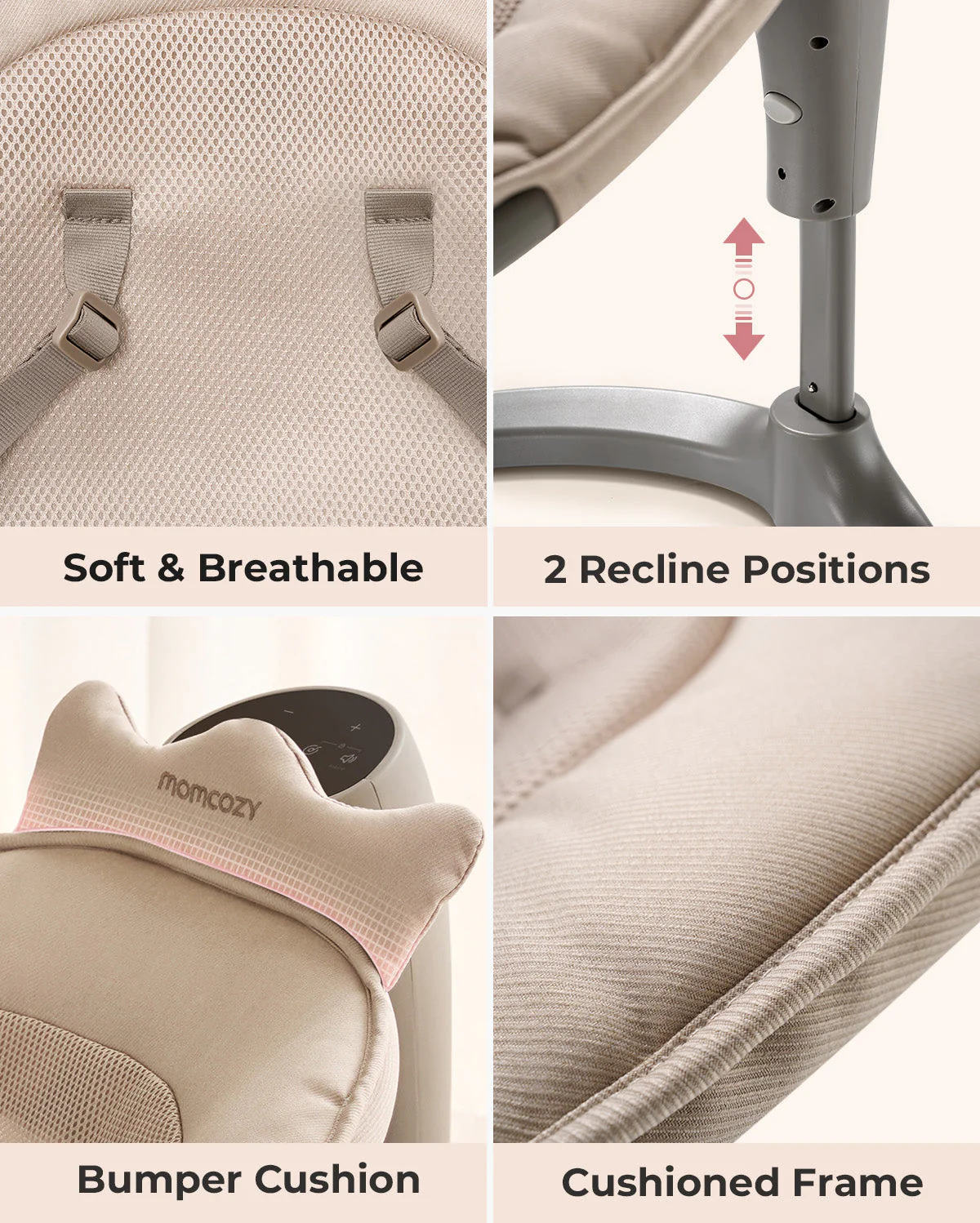 Momcozy 2-in-1 elektrische Babyschaukel - Image 9