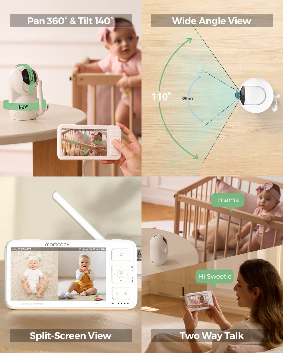 Momcozy 5,5-Zoll Voll HD Video Babyphone - BM03 - Image 5