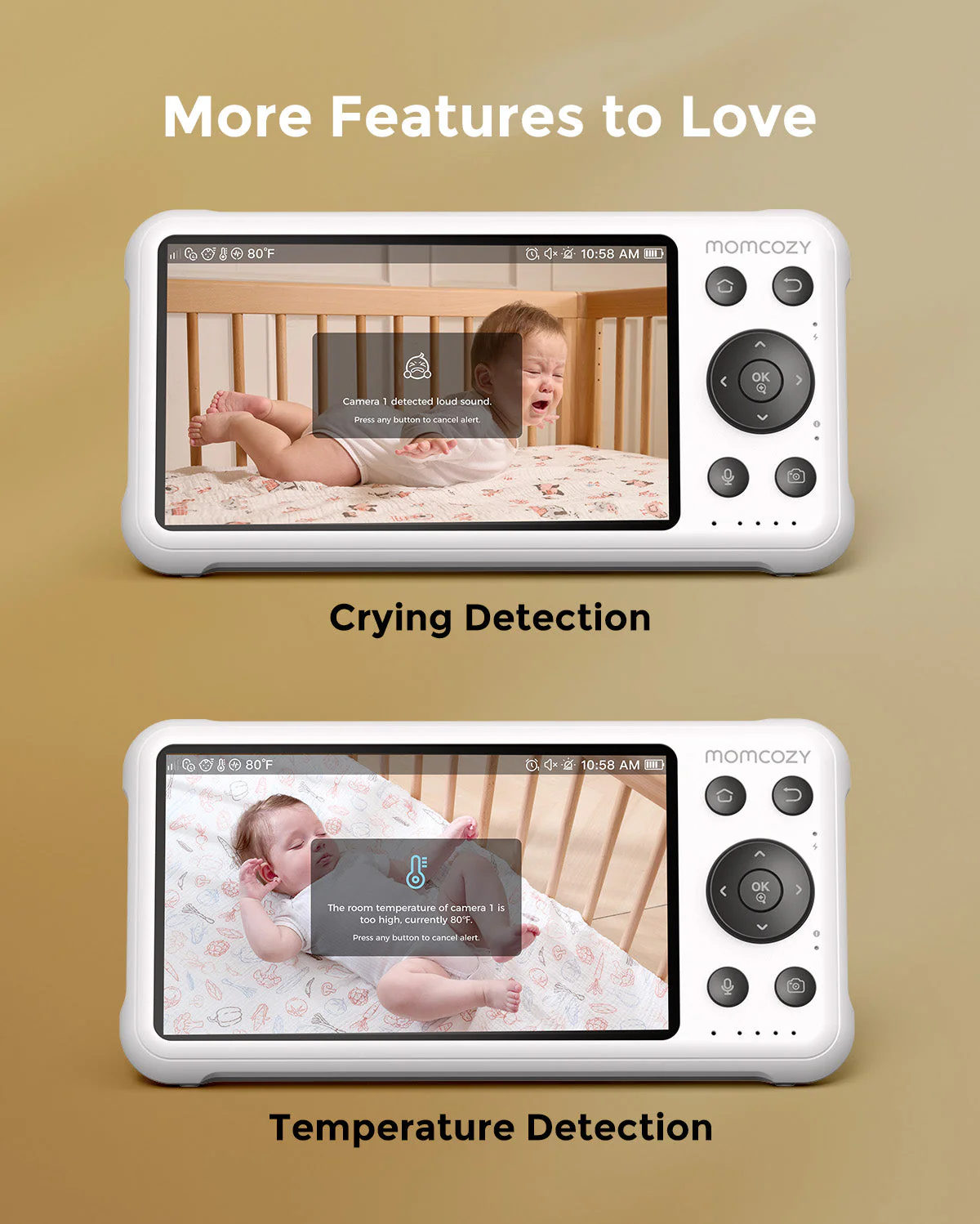 Momcozy 5-Zoll Dual-Mode Intelligentes Babyphone mit 2 Kameras - BM04 - Image 9