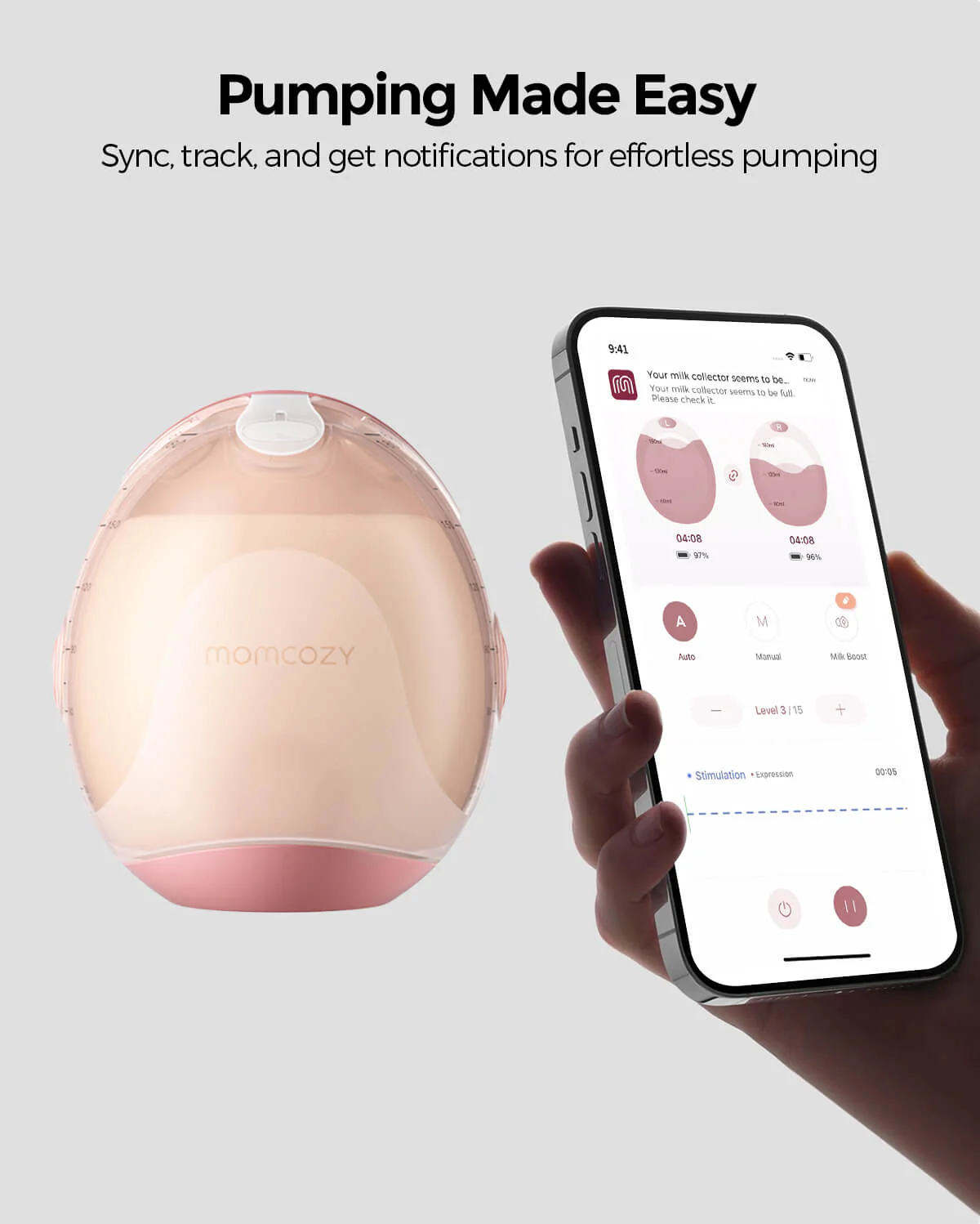 Momcozy Air 1 Ultraflache Milchpumpe - Image 4