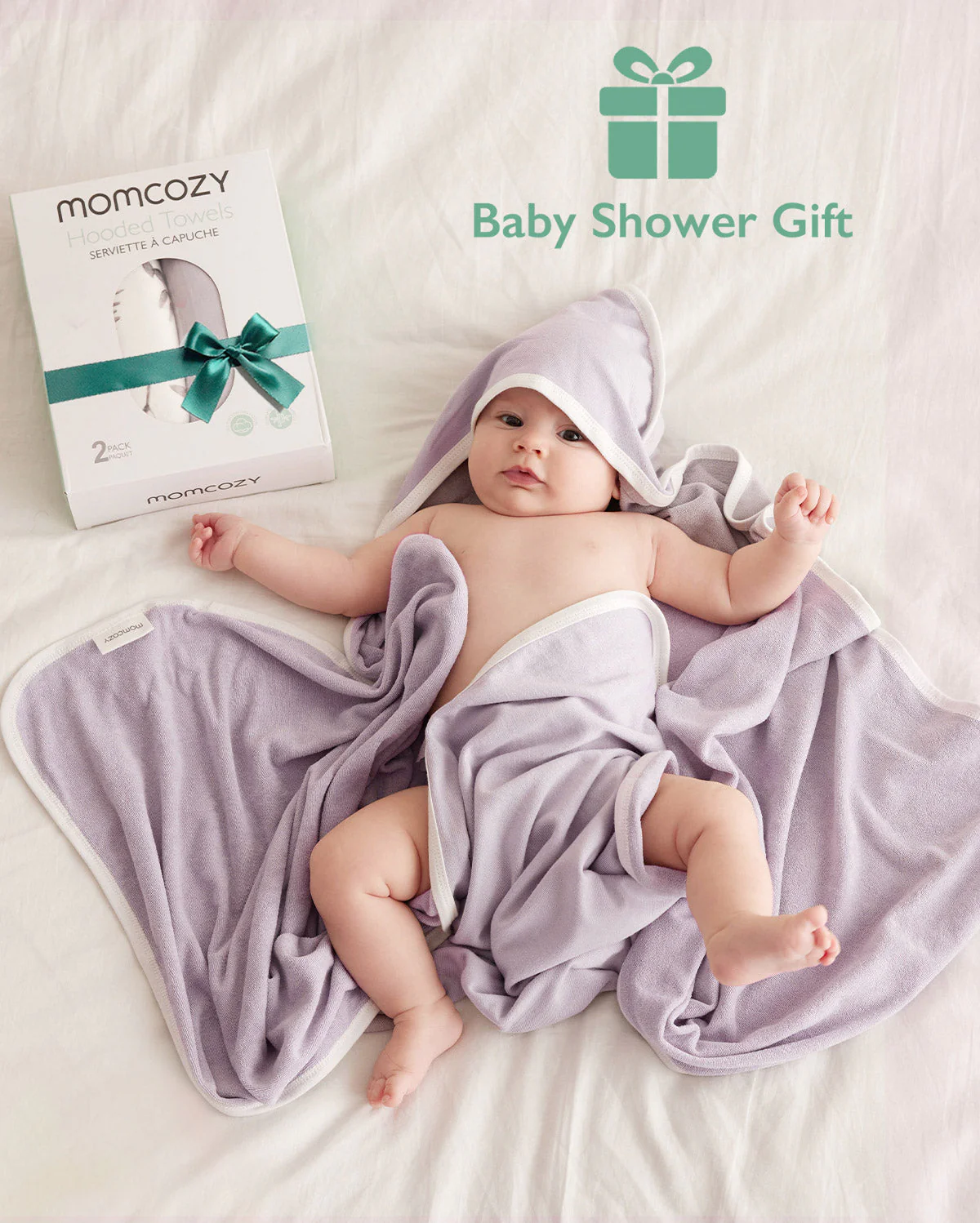 MOMCOZY BABY HOODED TELETEL FÜR NEUBORN DUUBE - 2 Zählung (Packung von 1) - Image 13