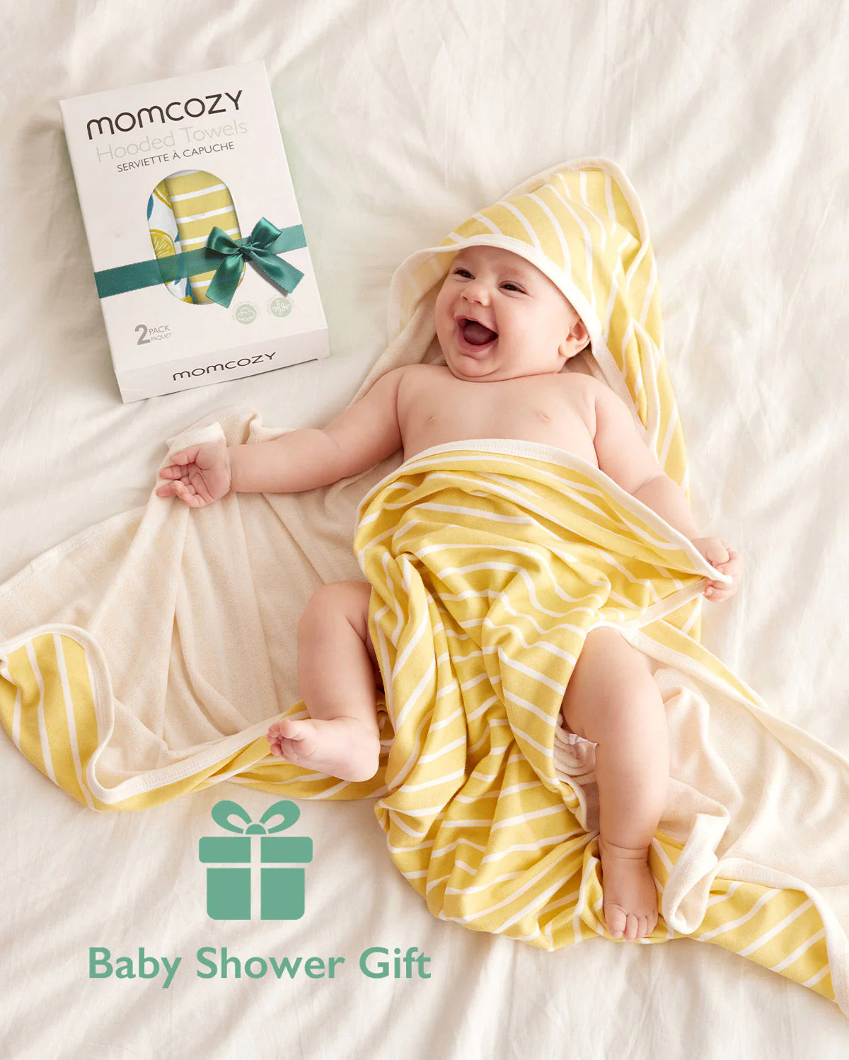MOMCOZY BABY HOODED TELETEL FÜR NEUBORN DUUBE - 2 Zählung (Packung von 1) - Image 3