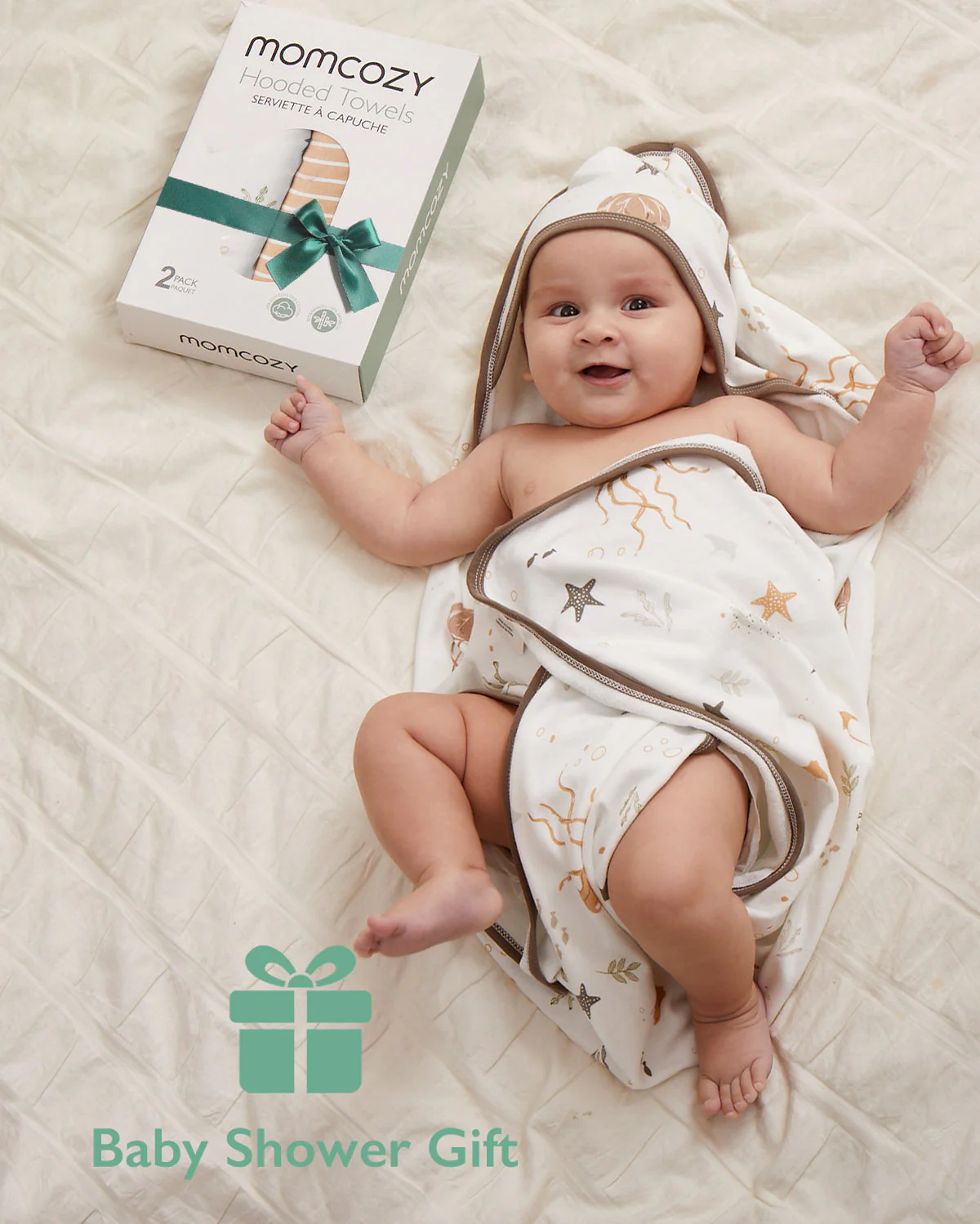 MOMCOZY BABY HOODED TELETEL FÜR NEUBORN DUUBE - 2 Zählung (Packung von 1) - Image 18