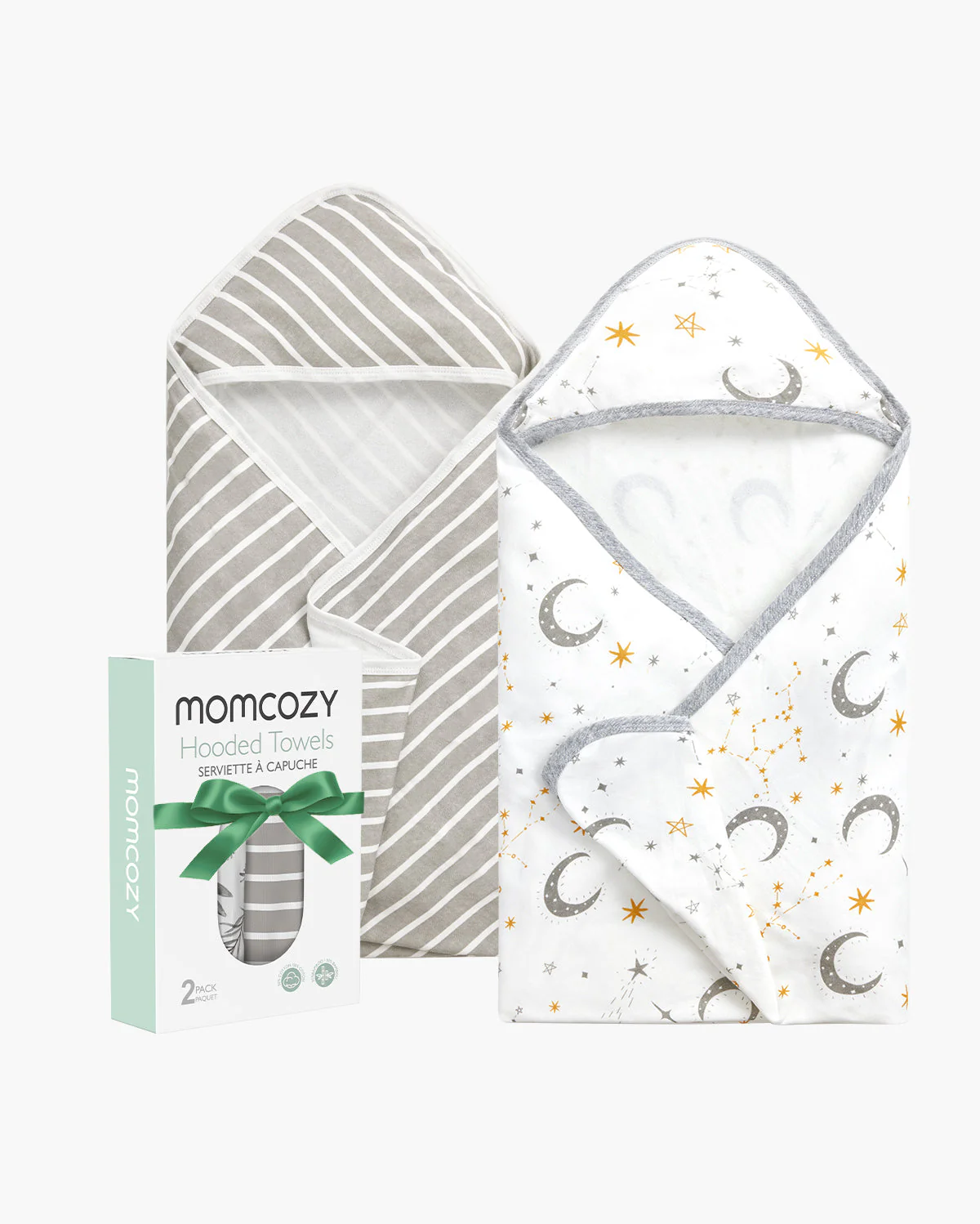 Momcozy Baby Kapuzenhandtuch - Sternenhimmel, 2er-Pack