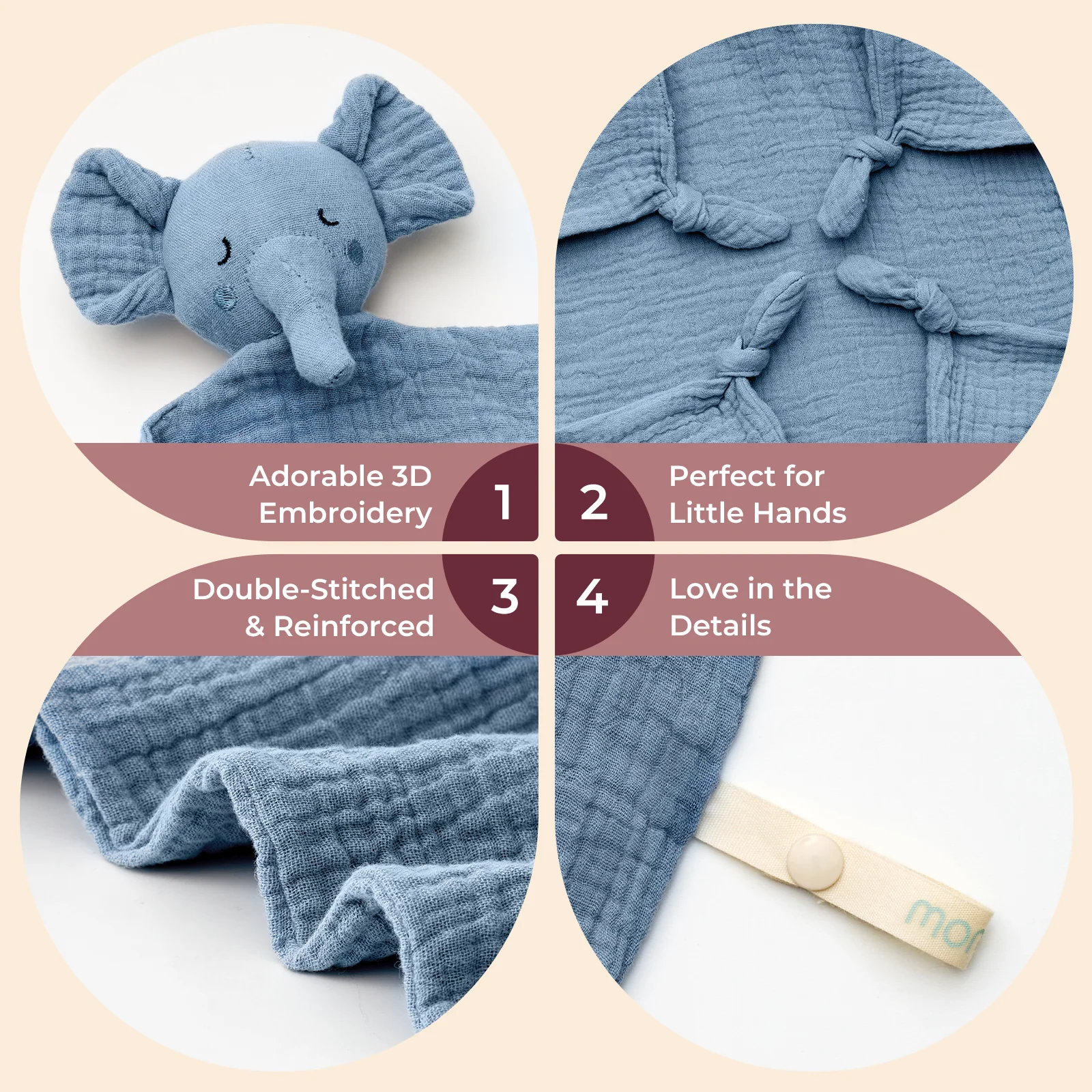 MOMCOZY CORALE VLEECE HOODED BADE TEIL - Image 6