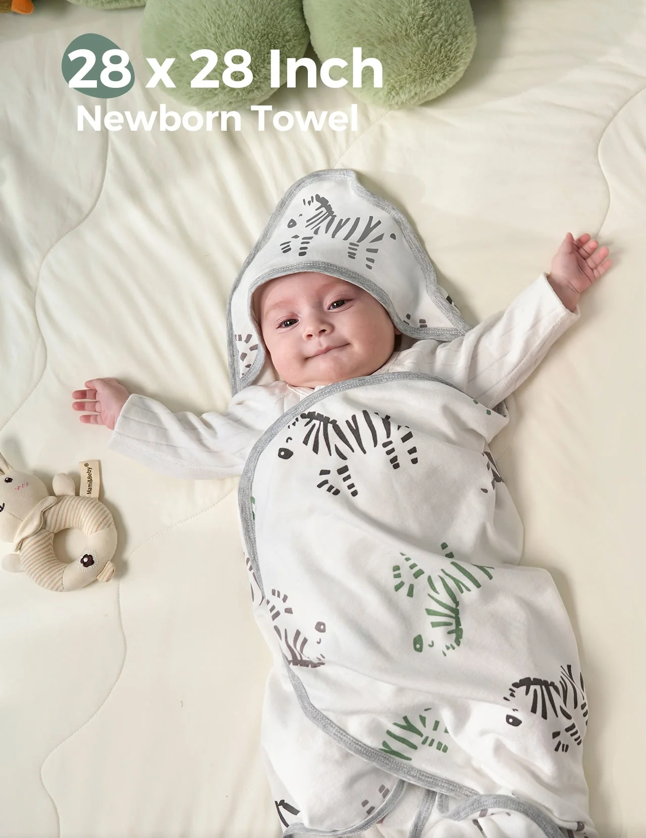 MOMCOZY BABY HOODED TELETEL FÜR NEUBORN DUUBE - 2 Zählung (Packung von 1) - Image 2