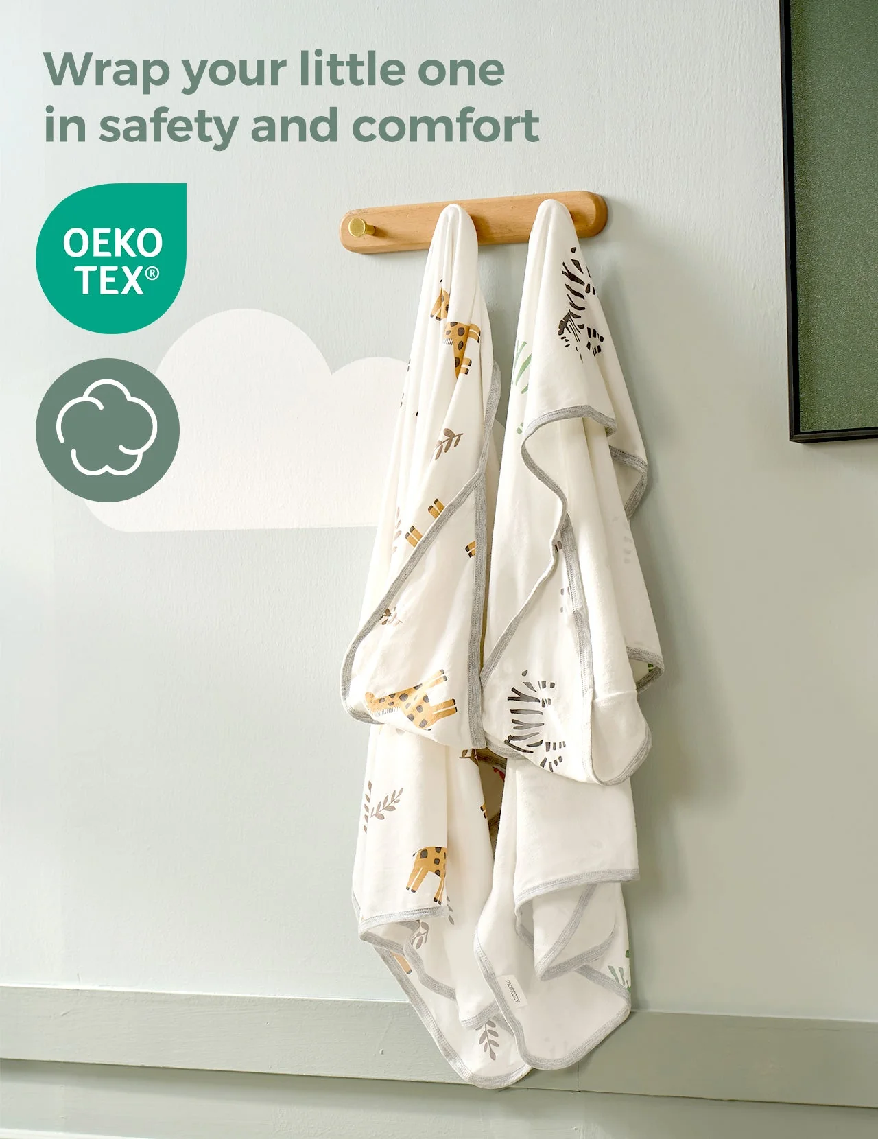 MOMCOZY BABY HOODED TELETEL FÜR NEUBORN DUUBE - 2 Zählung (Packung von 1) - Image 7
