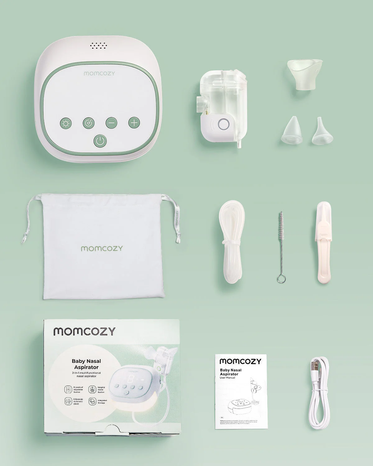 Momcozy BreezyClear Pro™ 2-in-1 Elektrischer Nasensauger mit Sprüh- und Saugfunktion - Image 13