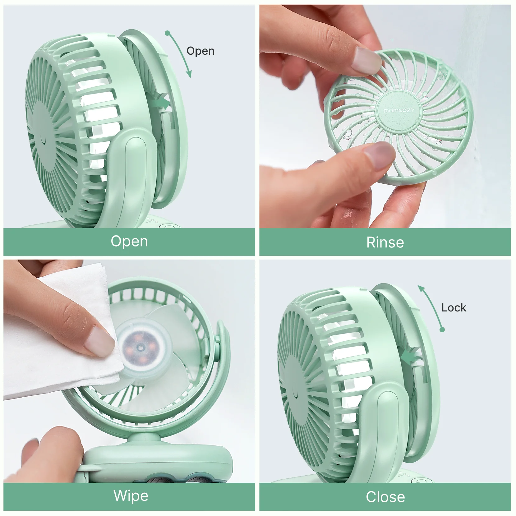 Momcozy Clip-On 4-Gang Kinderwagen-Ventilator - Image 20