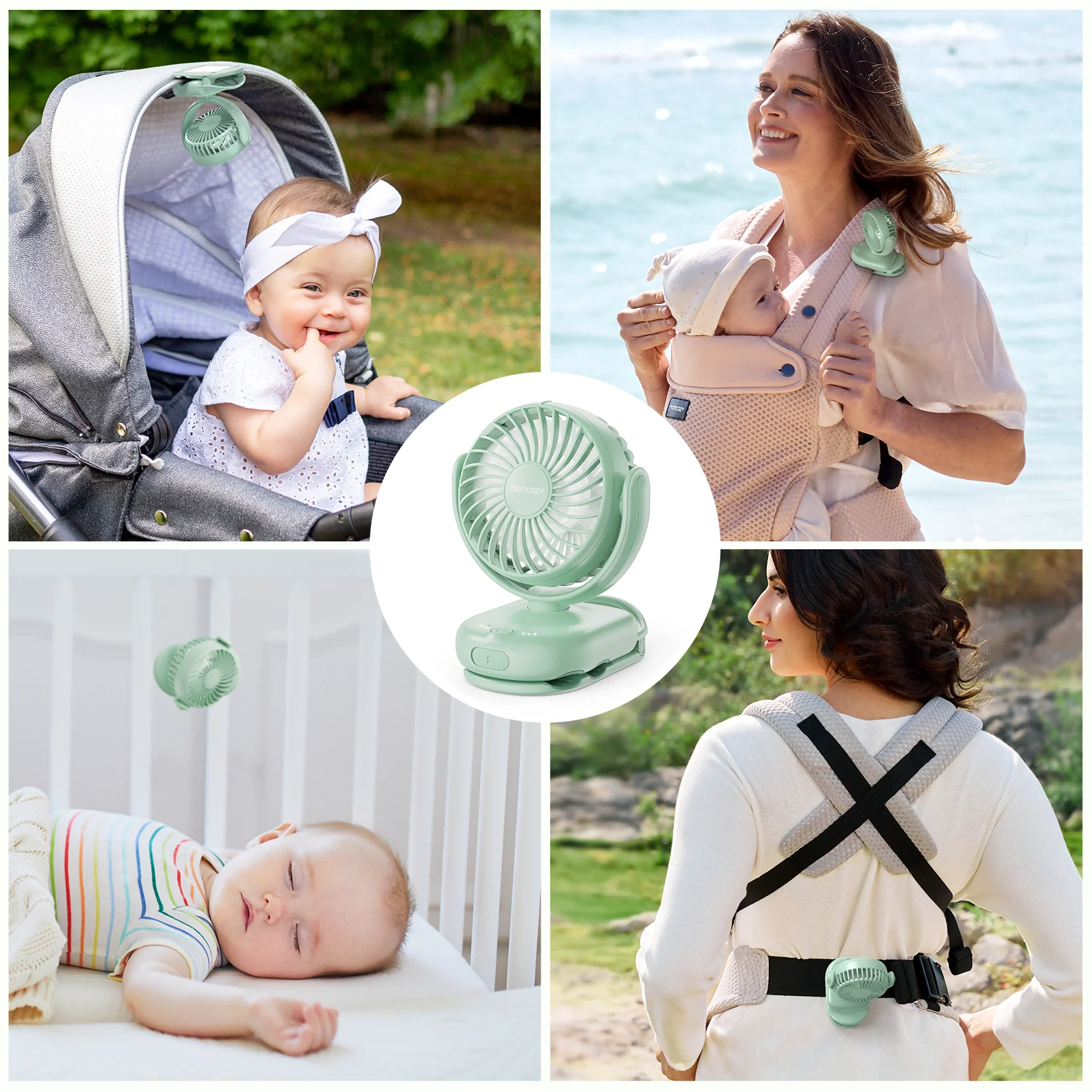 Momcozy Clip-On 4-Gang Kinderwagen-Ventilator - Image 25