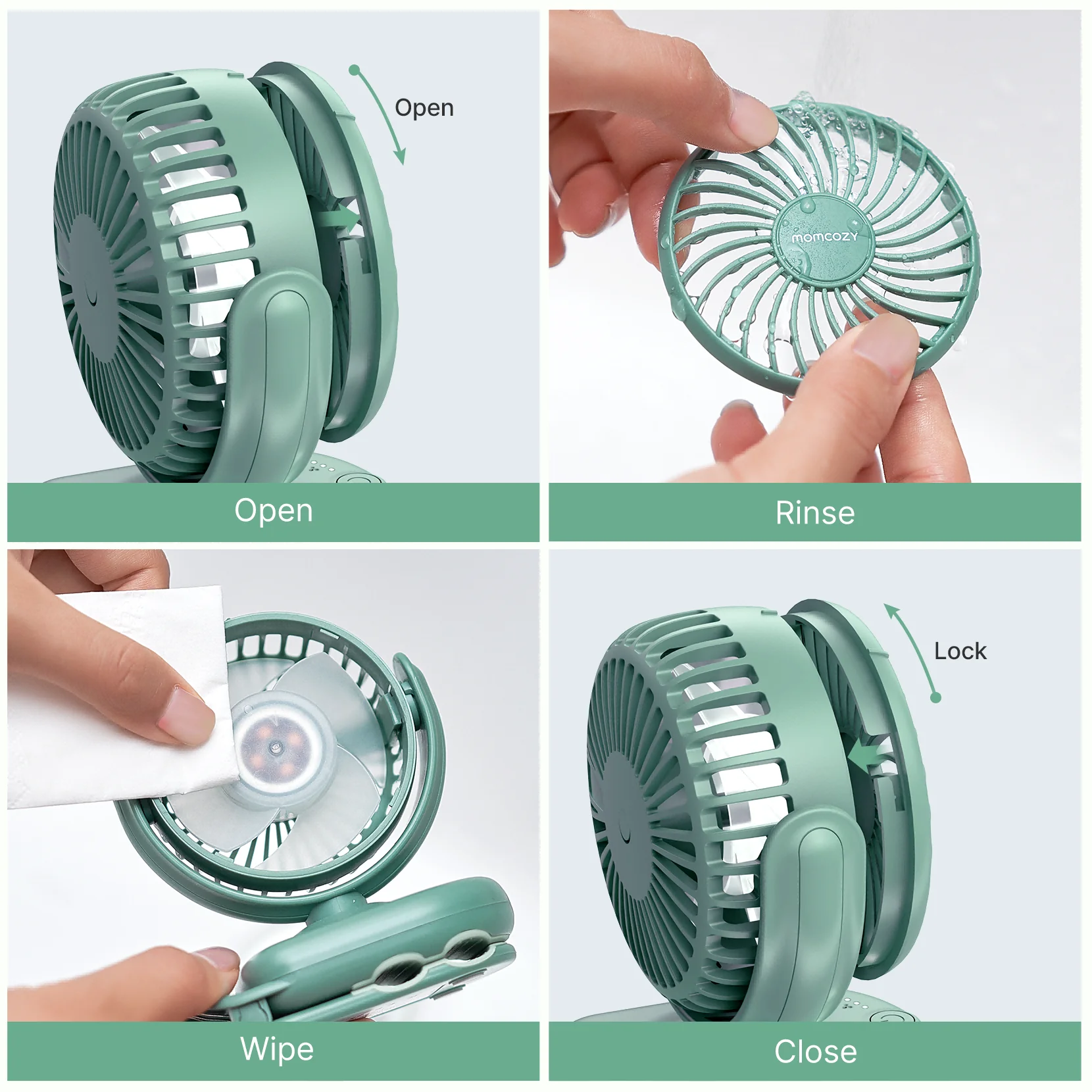 Momcozy Clip-On 4-Gang Kinderwagen-Ventilator - Image 29