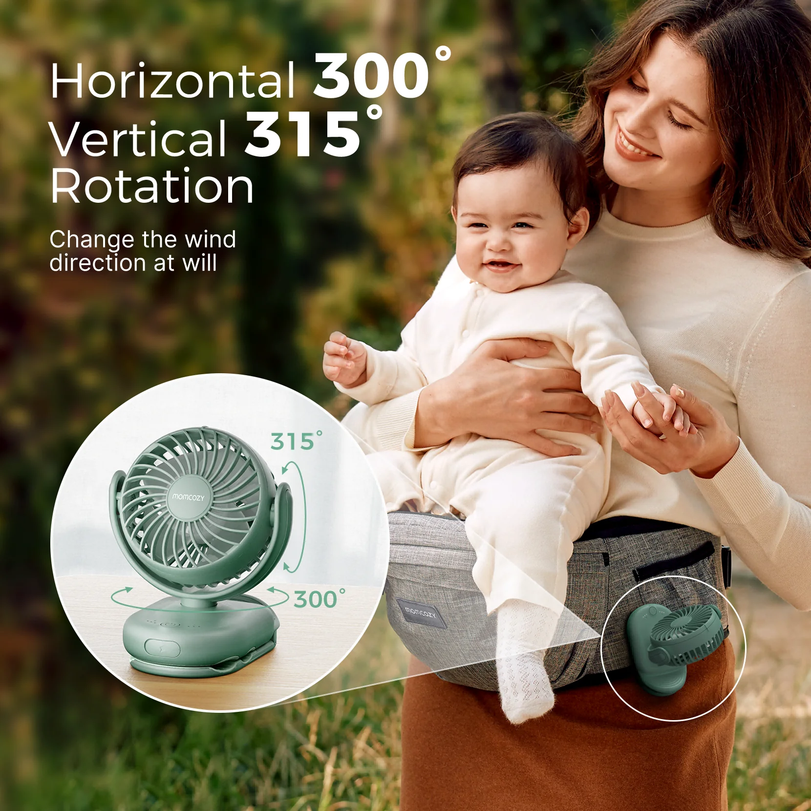 Momcozy Clip-On 4-Gang Kinderwagen-Ventilator - Image 32
