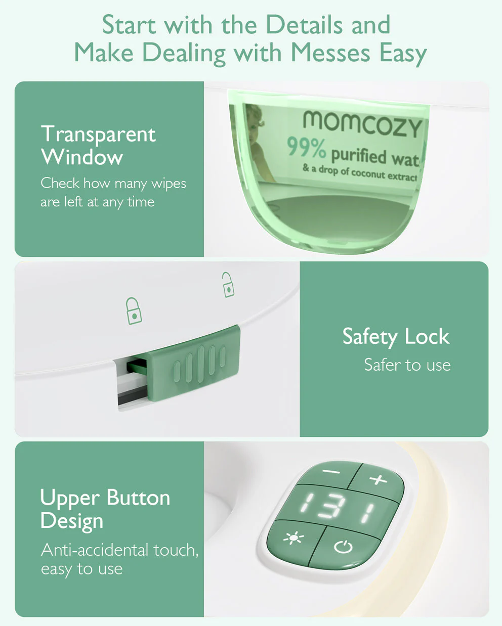 Momcozy Baby-Feuchttücherwärmer mit großer Kapazität - Image 8