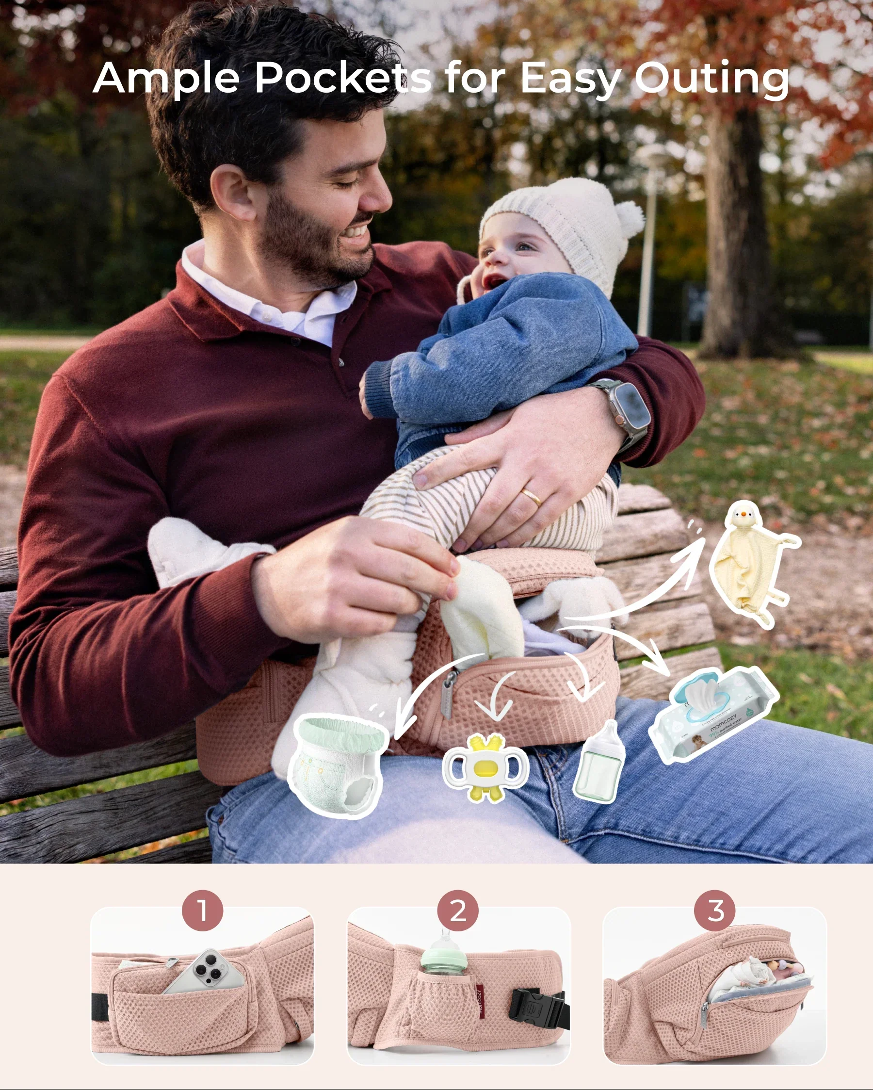 Momcozy Move2Fit Hüftsitztrage - Image 19