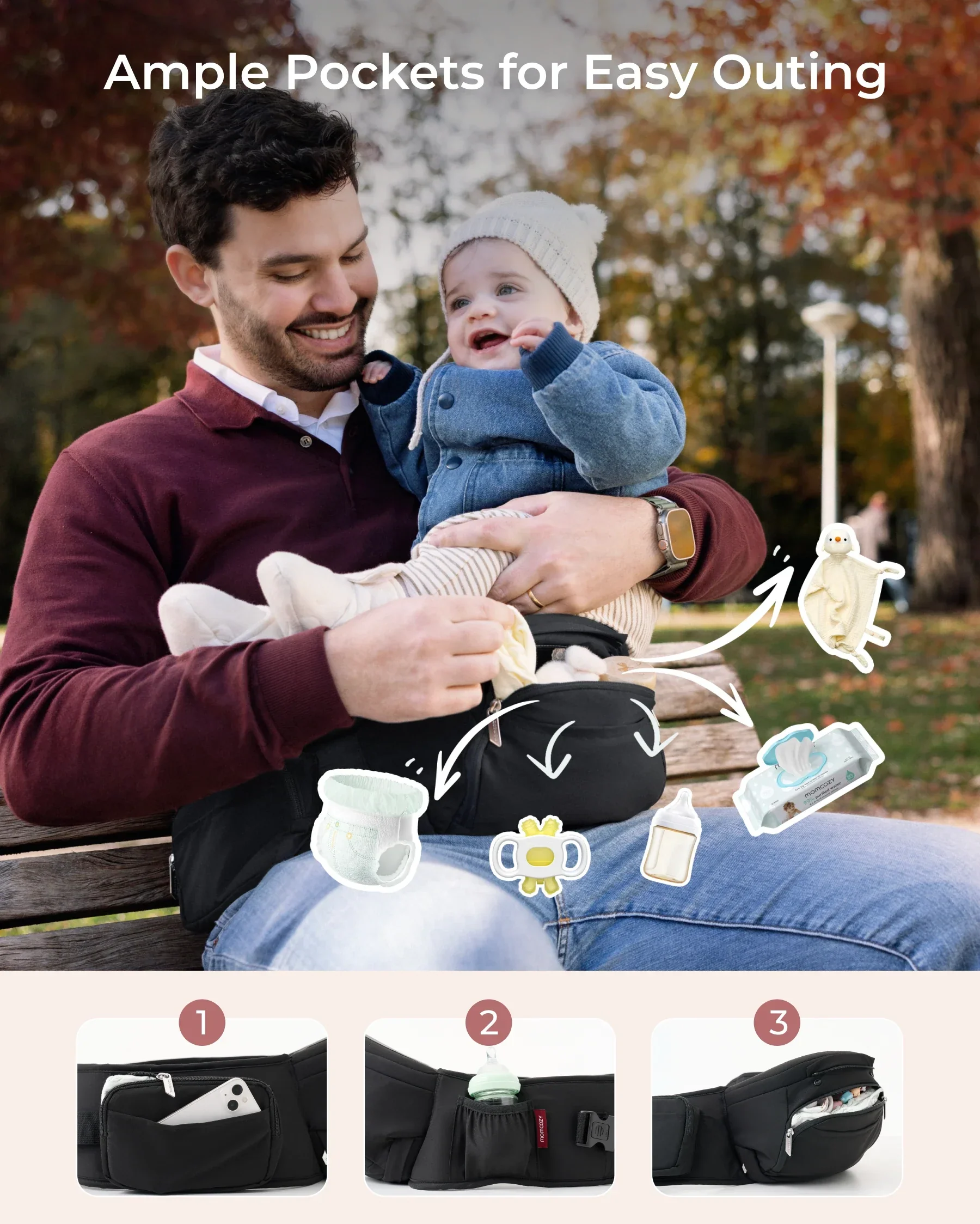 Momcozy Move2Fit Hüftsitztrage - Image 7