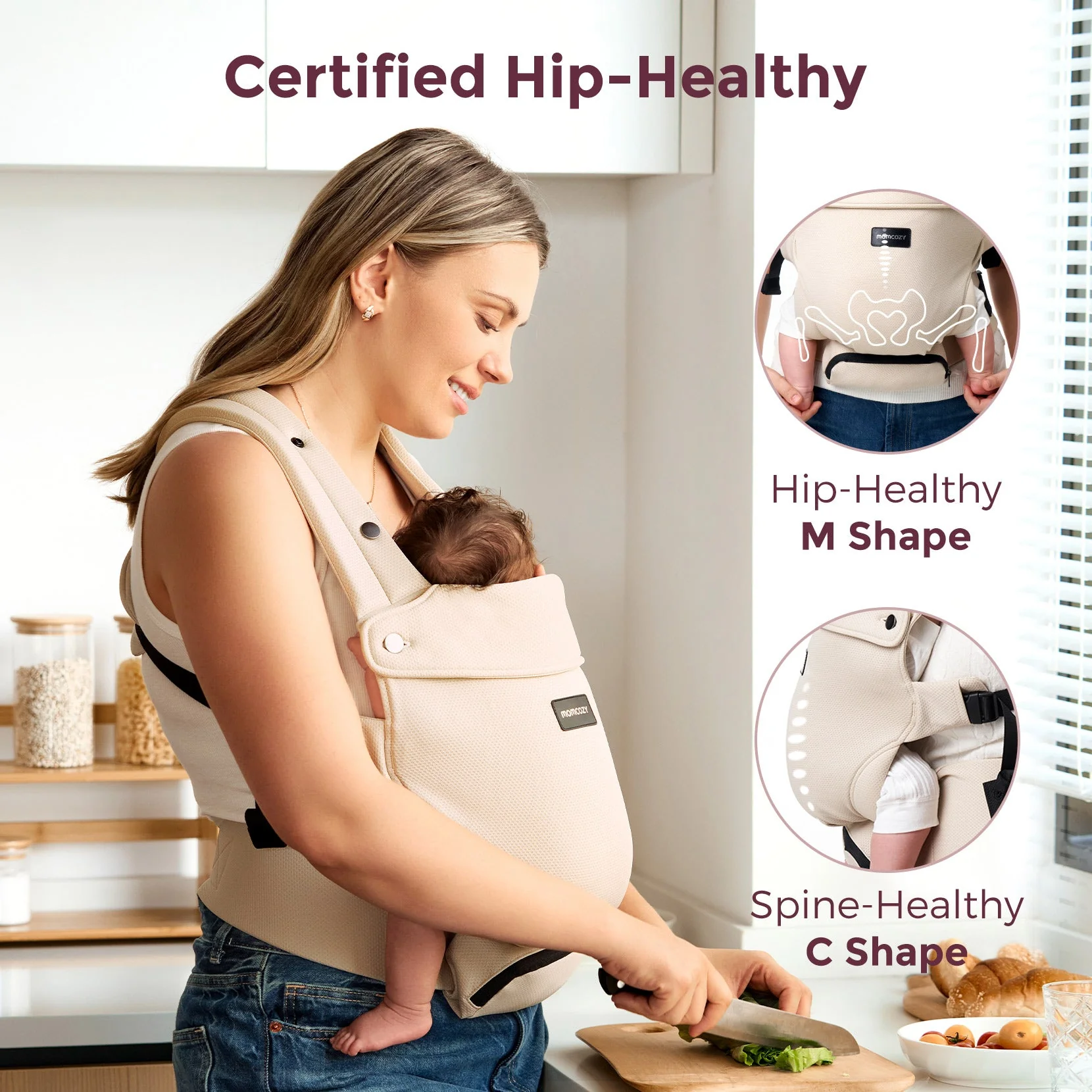Momcozy WeeSnug Babytrage für Neugeborene - Image 5