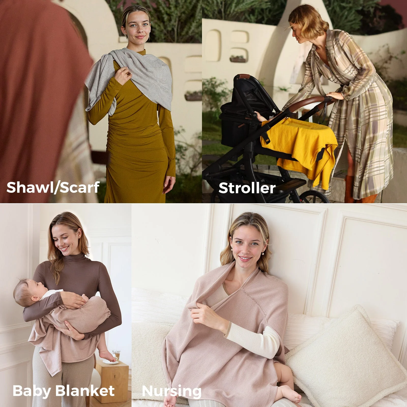 Momcozy Stilldecke – Weicher, atmungsaktiver und vielseitig verwendbarer Poncho - Image 23
