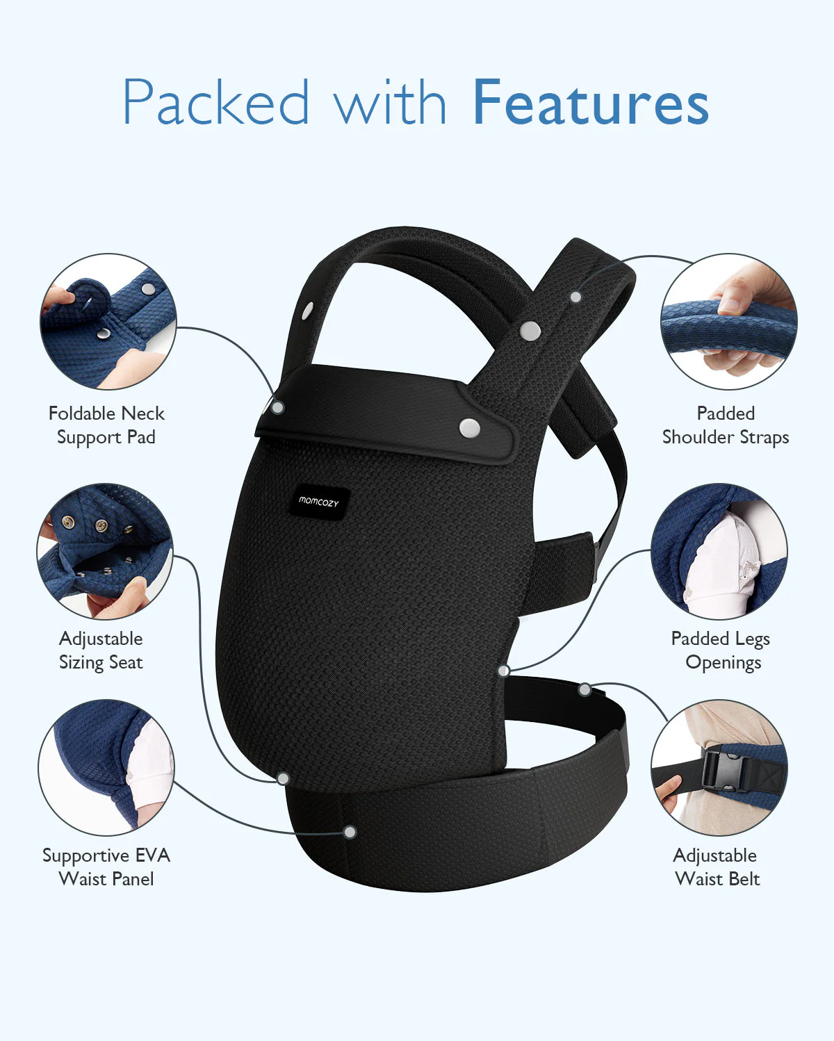 Momcozy PureHug Air Mesh Babytrage - Image 23