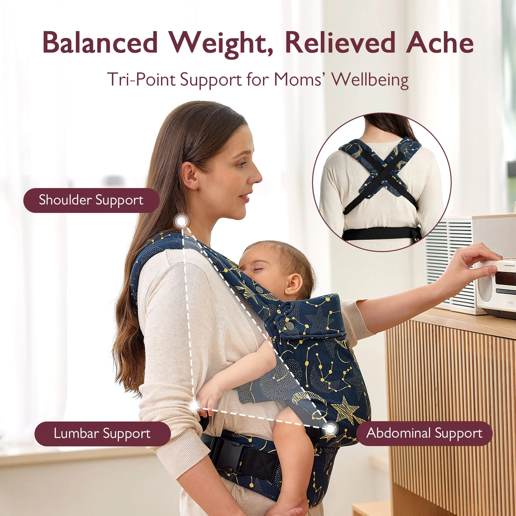 Momcozy PureHug Babytrage - Ergonomisch, gemütlich und leicht - Image 24