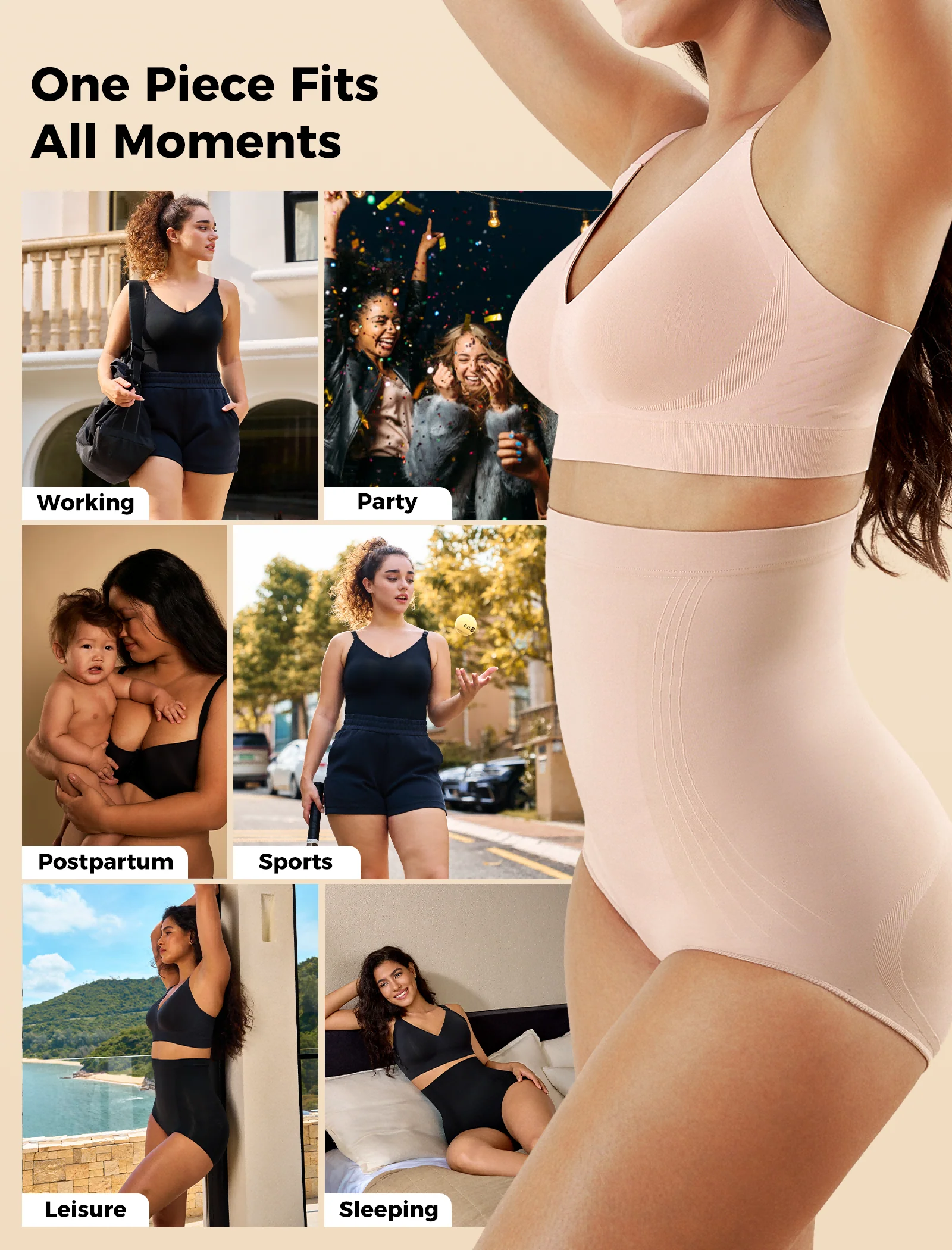 Momcozy Nahtloser Form-Slip – Für Rückbildung & Alltag - Image 5