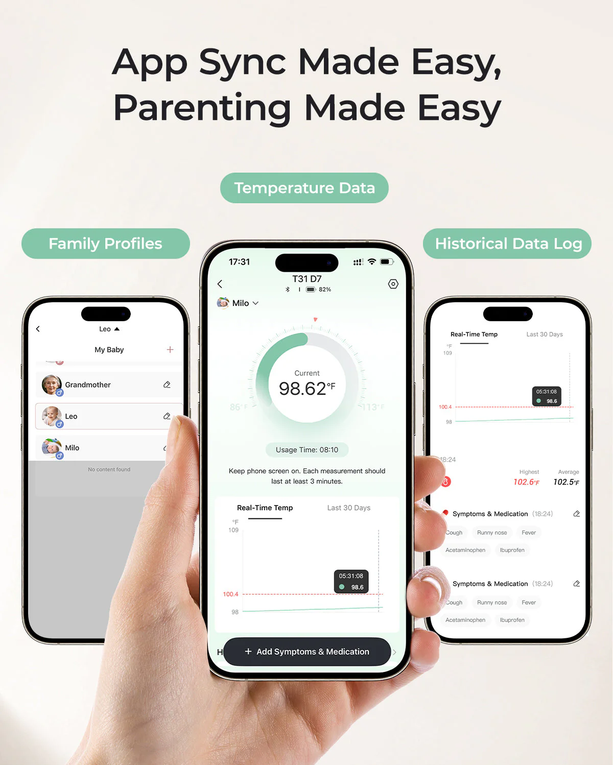 Momcozy Smartes Babythermometer – Medizinische Genauigkeit & Echtzeit-Überwachung per App - Image 3