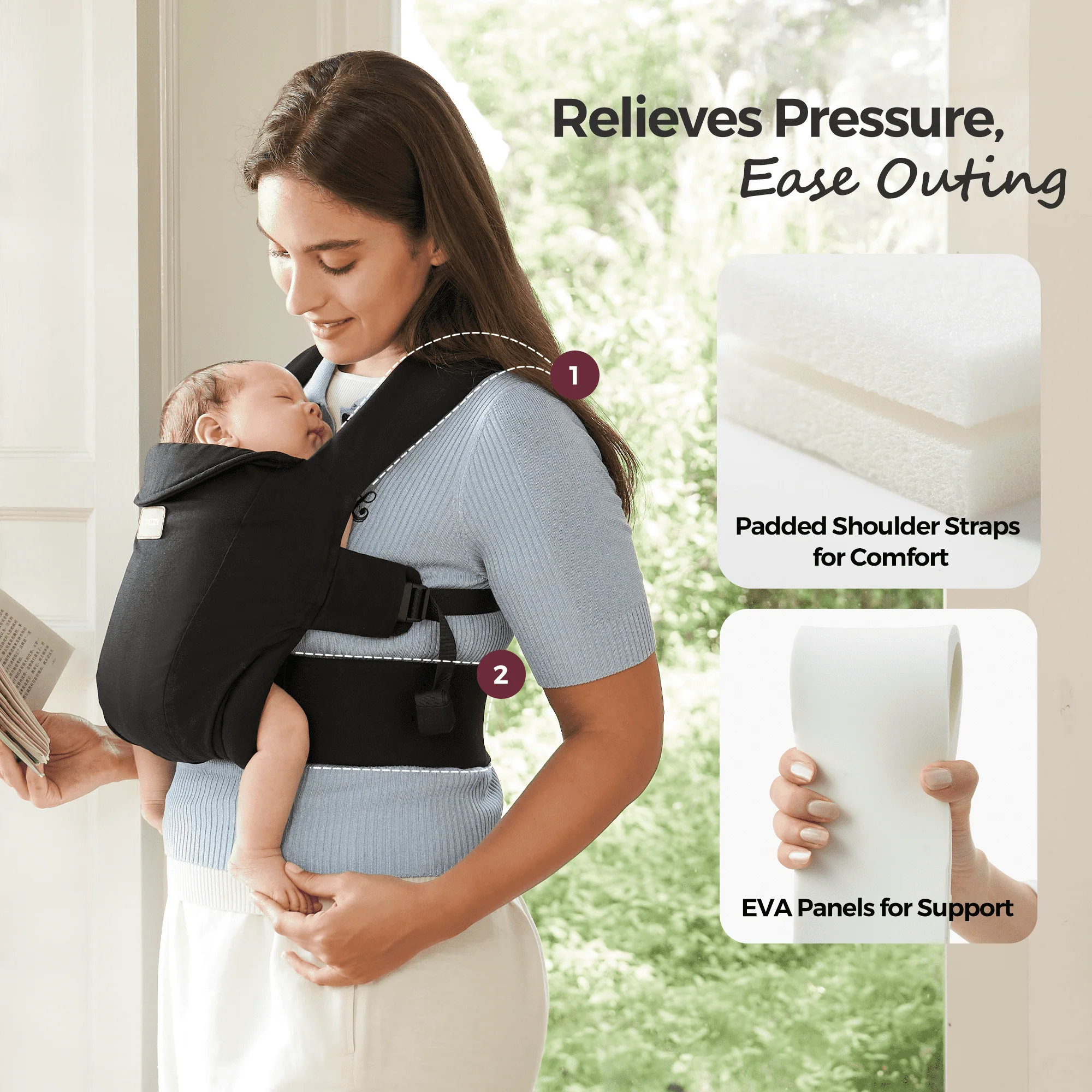 Momcozy WeeSnug Babytrage für Neugeborene (0 - 12M) - Image 6