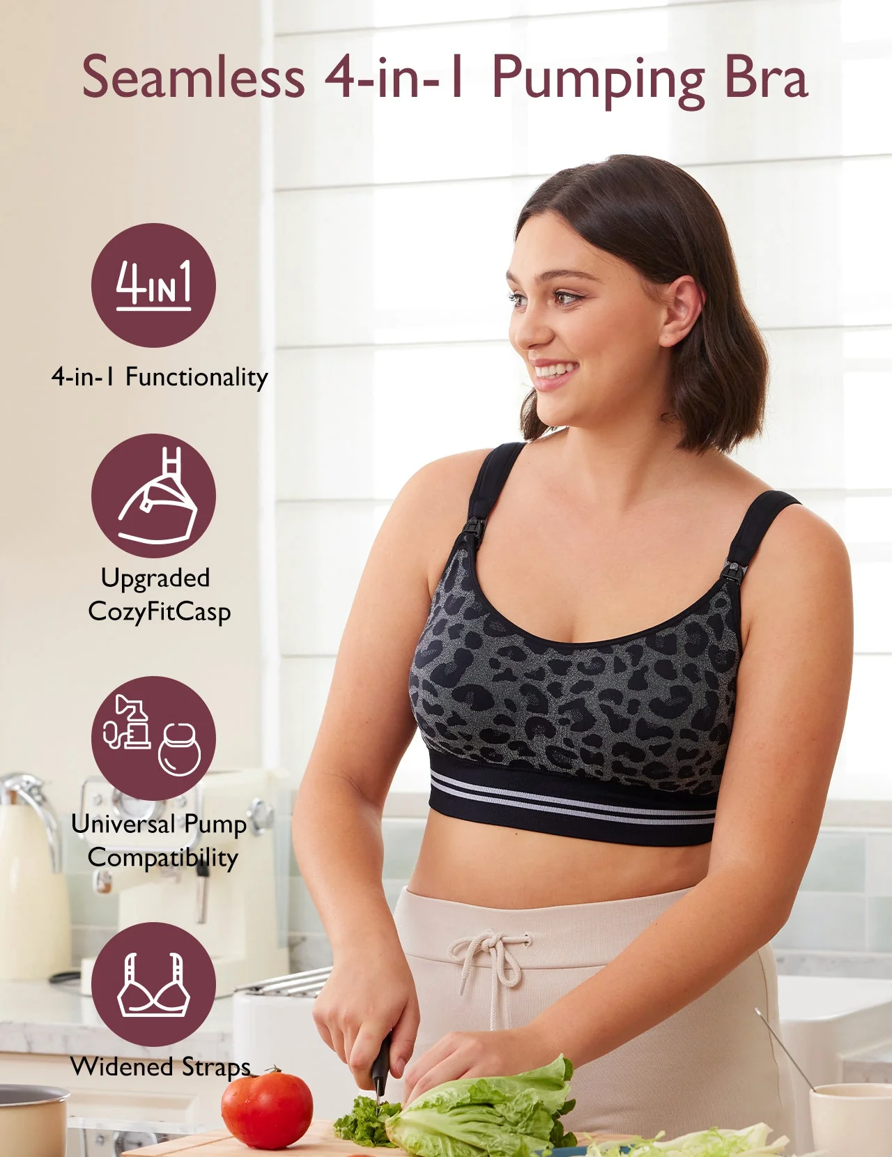 Ultraweicher, nahtloser Still-BH YN21 & DEX 4-in-1 Freihändiger Abpump-BH Bundle - Image 10