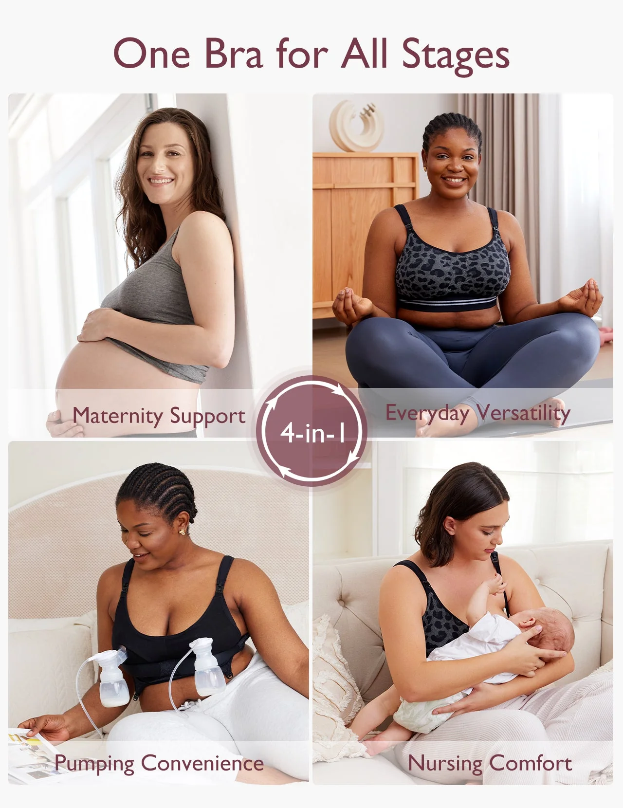 Ultraweicher, nahtloser Still-BH YN21 & DEX 4-in-1 Freihändiger Abpump-BH Bundle - Image 9